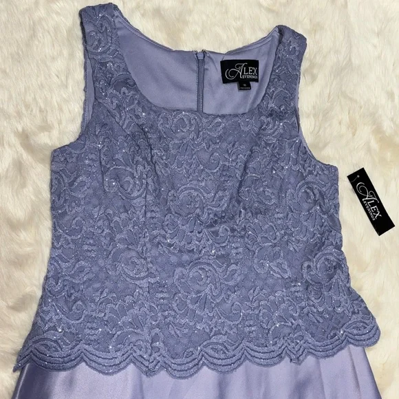 Alex Evenings Embroidered Lace Mock Two-Piece Gown - Picture 2 of 11